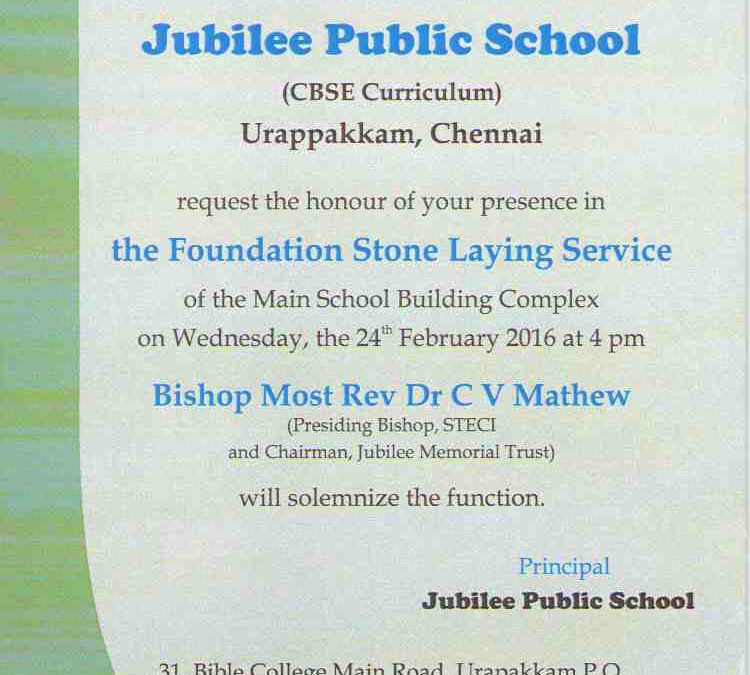 Foundation Laying Service for Jubilee Public School